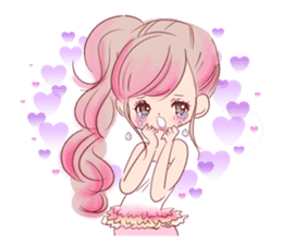 LOVE LOVE LOVE KAWAII PinkGirl sticker #7531454
