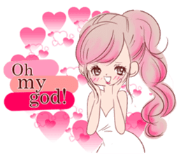LOVE LOVE LOVE KAWAII PinkGirl sticker #7531458