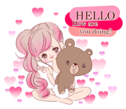 LOVE LOVE LOVE KAWAII PinkGirl sticker #7531462
