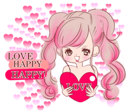 LOVE LOVE LOVE KAWAII PinkGirl sticker #7531467