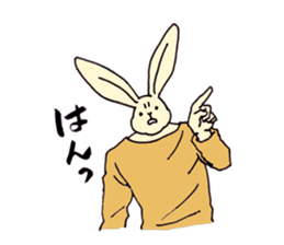 rabbit and Birds live at ther own pace sticker #7532071