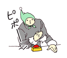 rabbit and Birds live at ther own pace sticker #7532072