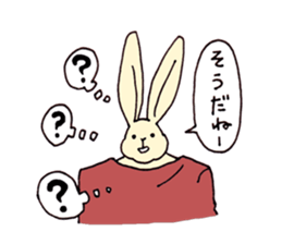 rabbit and Birds live at ther own pace sticker #7532073