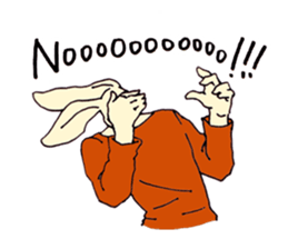 rabbit and Birds live at ther own pace sticker #7532080