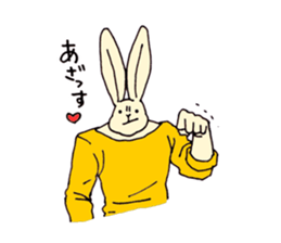 rabbit and Birds live at ther own pace sticker #7532094