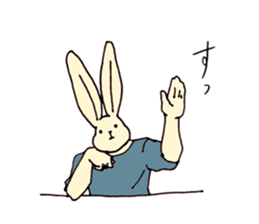 rabbit and Birds live at ther own pace sticker #7532095