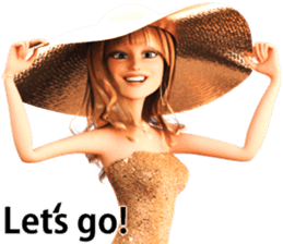 The Beautiful Woman with the Gold Hat sticker #7532188