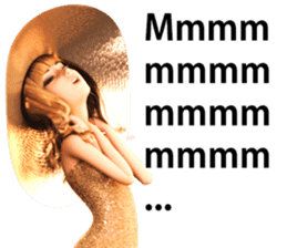 The Beautiful Woman with the Gold Hat sticker #7532189