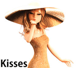 The Beautiful Woman with the Gold Hat sticker #7532190