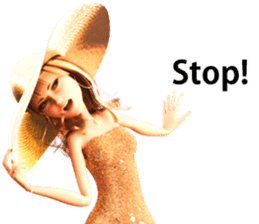 The Beautiful Woman with the Gold Hat sticker #7532192