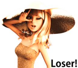 The Beautiful Woman with the Gold Hat sticker #7532193