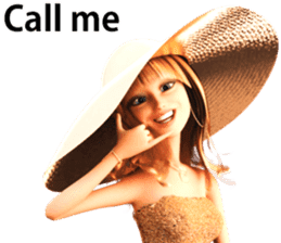 The Beautiful Woman with the Gold Hat sticker #7532194