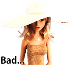 The Beautiful Woman with the Gold Hat sticker #7532196