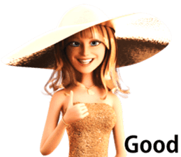 The Beautiful Woman with the Gold Hat sticker #7532197