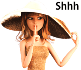 The Beautiful Woman with the Gold Hat sticker #7532198