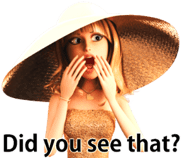 The Beautiful Woman with the Gold Hat sticker #7532200