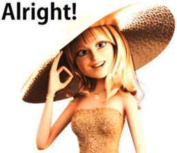 The Beautiful Woman with the Gold Hat sticker #7532202