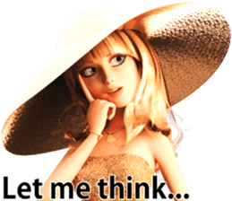 The Beautiful Woman with the Gold Hat sticker #7532203