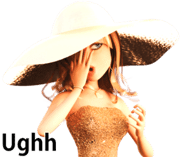 The Beautiful Woman with the Gold Hat sticker #7532204