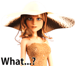 The Beautiful Woman with the Gold Hat sticker #7532208