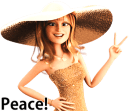 The Beautiful Woman with the Gold Hat sticker #7532211