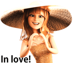 The Beautiful Woman with the Gold Hat sticker #7532212