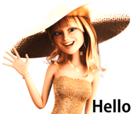 The Beautiful Woman with the Gold Hat sticker #7532213