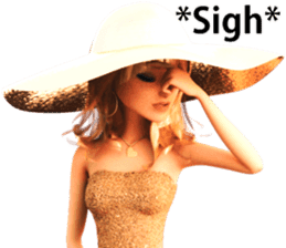 The Beautiful Woman with the Gold Hat sticker #7532217