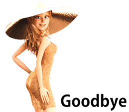 The Beautiful Woman with the Gold Hat sticker #7532221