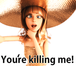 The Beautiful Woman with the Gold Hat sticker #7532224