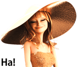 The Beautiful Woman with the Gold Hat sticker #7532226