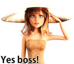 The Beautiful Woman with the Gold Hat sticker #7532227