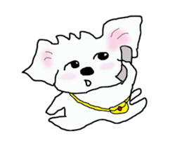 Healing Maltese George sticker #7533464