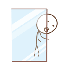 Vibrant stick people sticker #7533537