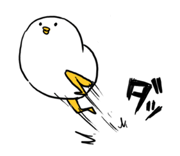 Mochimochi white bird sticker #7534388