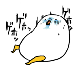 Mochimochi white bird sticker #7534391