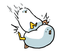 Mochimochi white bird sticker #7534395