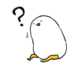 Mochimochi white bird sticker #7534396