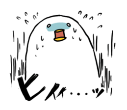 Mochimochi white bird sticker #7534397