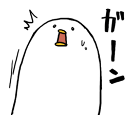 Mochimochi white bird sticker #7534398