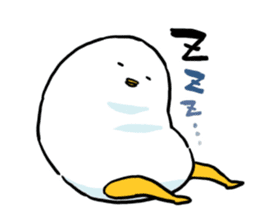 Mochimochi white bird sticker #7534399