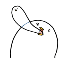 Mochimochi white bird sticker #7534400