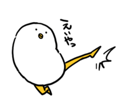 Mochimochi white bird sticker #7534402