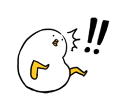 Mochimochi white bird sticker #7534403