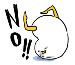Mochimochi white bird sticker #7534406