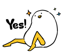 Mochimochi white bird sticker #7534407
