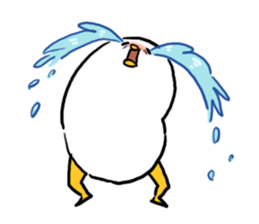 Mochimochi white bird sticker #7534410