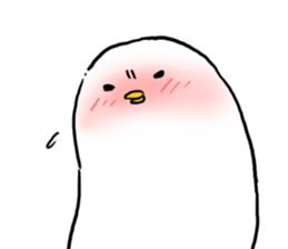 Mochimochi white bird sticker #7534411