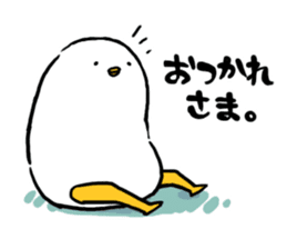 Mochimochi white bird sticker #7534413