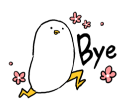 Mochimochi white bird sticker #7534415